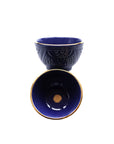 2x Ceramic Blue & Gold Bowl // Mini - M A H R I M A H R I