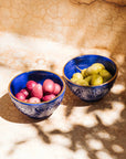 2x Ceramic Blue & Gold Bowl // Mini - M A H R I M A H R I
