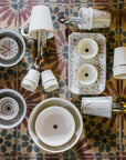 Beldi Engraved Cup // White & Gold // Large - M A H R I M A H R I