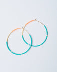 Cafe Hoops - Teal/Orange - M A H R I M A H R I