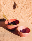 Ceramic Wine & Gold Bowl // Small - M A H R I M A H R I