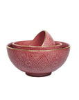 Ceramic Wine & Gold Bowl // Small - M A H R I M A H R I