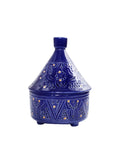 Engraved Tagine Bowl // Blue & Gold - M A H R I M A H R I