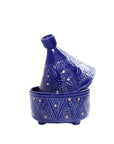 Engraved Tagine Bowl // Blue & Gold - M A H R I M A H R I