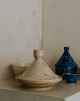 Engraved Tagine Bowl // Blue & Gold - M A H R I M A H R I