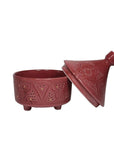 Engraved Tagine Bowl // Wine & Gold - M A H R I M A H R I
