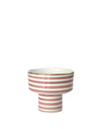 Footed Bowl Striped, Pink & Gold // Small - M A H R I M A H R I