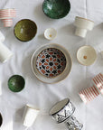 Footed Bowl Zwak, White & Gold // Medium - M A H R I M A H R I