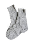 Hand Knitted Wool Socks - Grey - M A H R I M A H R I