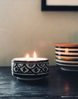 Large Zwak Candle in Ceramic Jar - M A H R I M A H R I