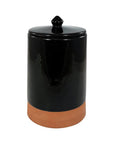 Lidded Terracotta Jar black - M A H R I M A H R I