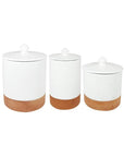 Lidded Terracotta Jar white - M A H R I M A H R I