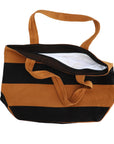 Mayan Tote Bag // Black & Caramel - M A H R I M A H R I