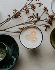 Soy Wax Candle in Footed Ceramic Jar - M A H R I M A H R I