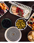 Striped ceramic tray // Green - M A H R I M A H R I