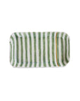 Striped ceramic tray // Green - M A H R I M A H R I