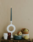 Tadelakt Candle Holder // White - M A H R I M A H R I