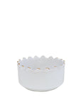 Tazza Stoneware Bowl // White & Gold // Medium - M A H R I M A H R I
