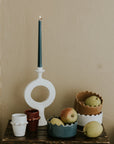 Tazza Stoneware Bowl // White & Gold // Medium - M A H R I M A H R I