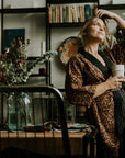 Unisex Kantha Robe // Chocolate - M A H R I M A H R I