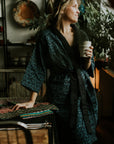 Unisex Kantha Robe // Indigo - M A H R I M A H R I