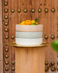 White & Gold Salad Bowl // Large - M A H R I M A H R I