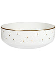 White & Gold Salad Bowl // Large - M A H R I M A H R I