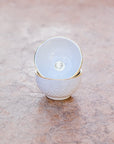 2x Ceramic White & Gold Bowl // Mini - M A H R I M A H R I