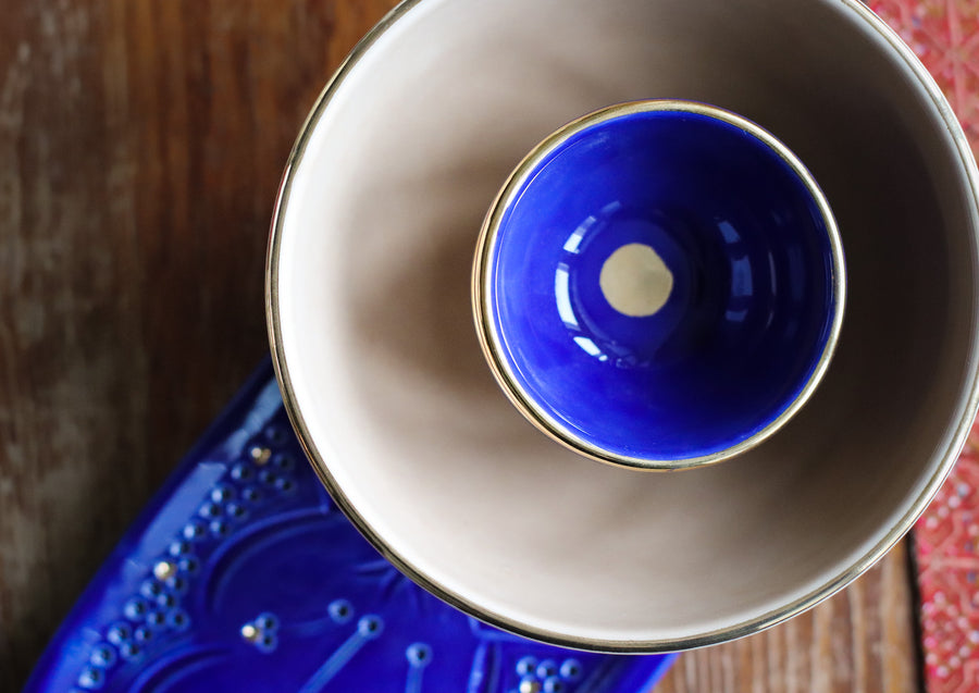 Oval Tray // Majorelle & Gold