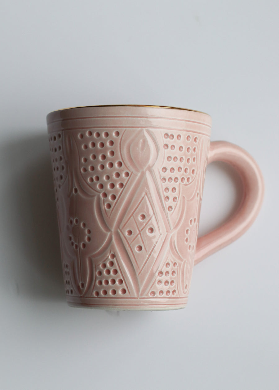 Beldi Engraved Mug //  Rose & Gold // Large