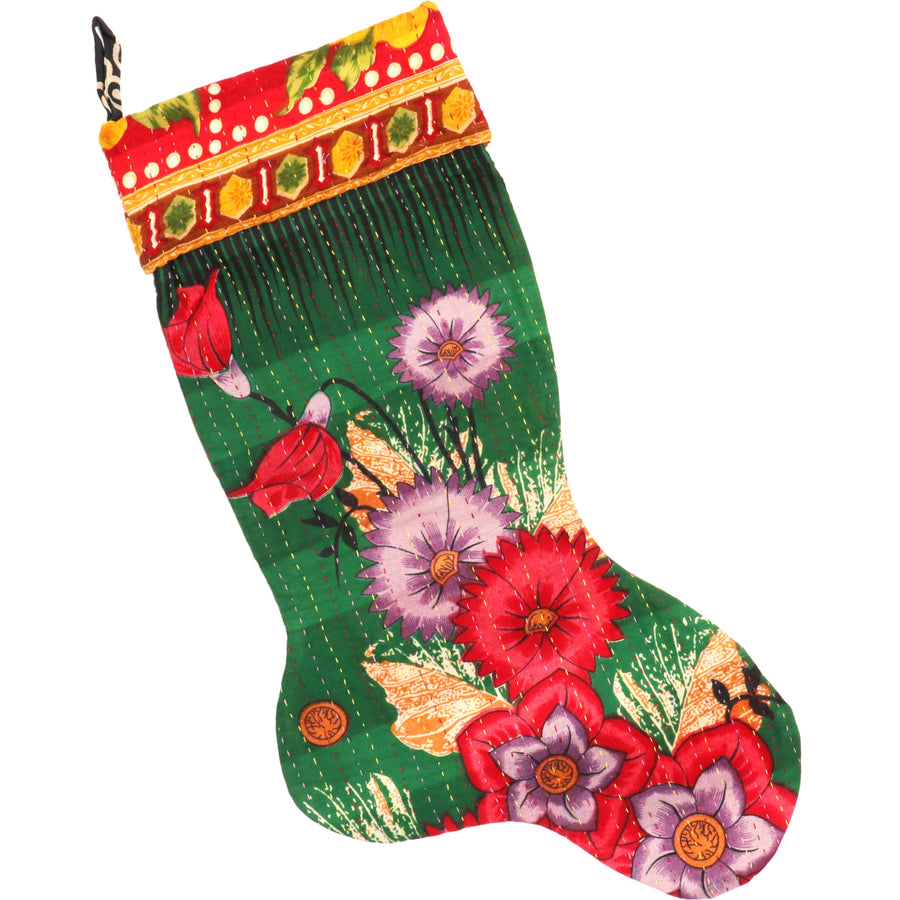 Kantha Christmas Stocking - M A H R I M A H R I