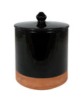 Lidded Terracotta Jar black - M A H R I M A H R I