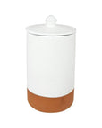 Lidded Terracotta Jar white - M A H R I M A H R I